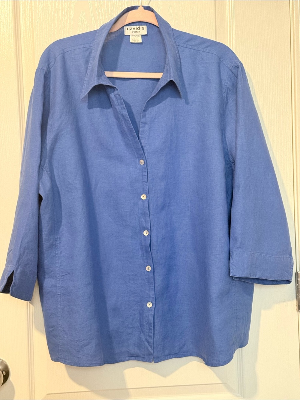 Blue Button-Up Women's Shirt
